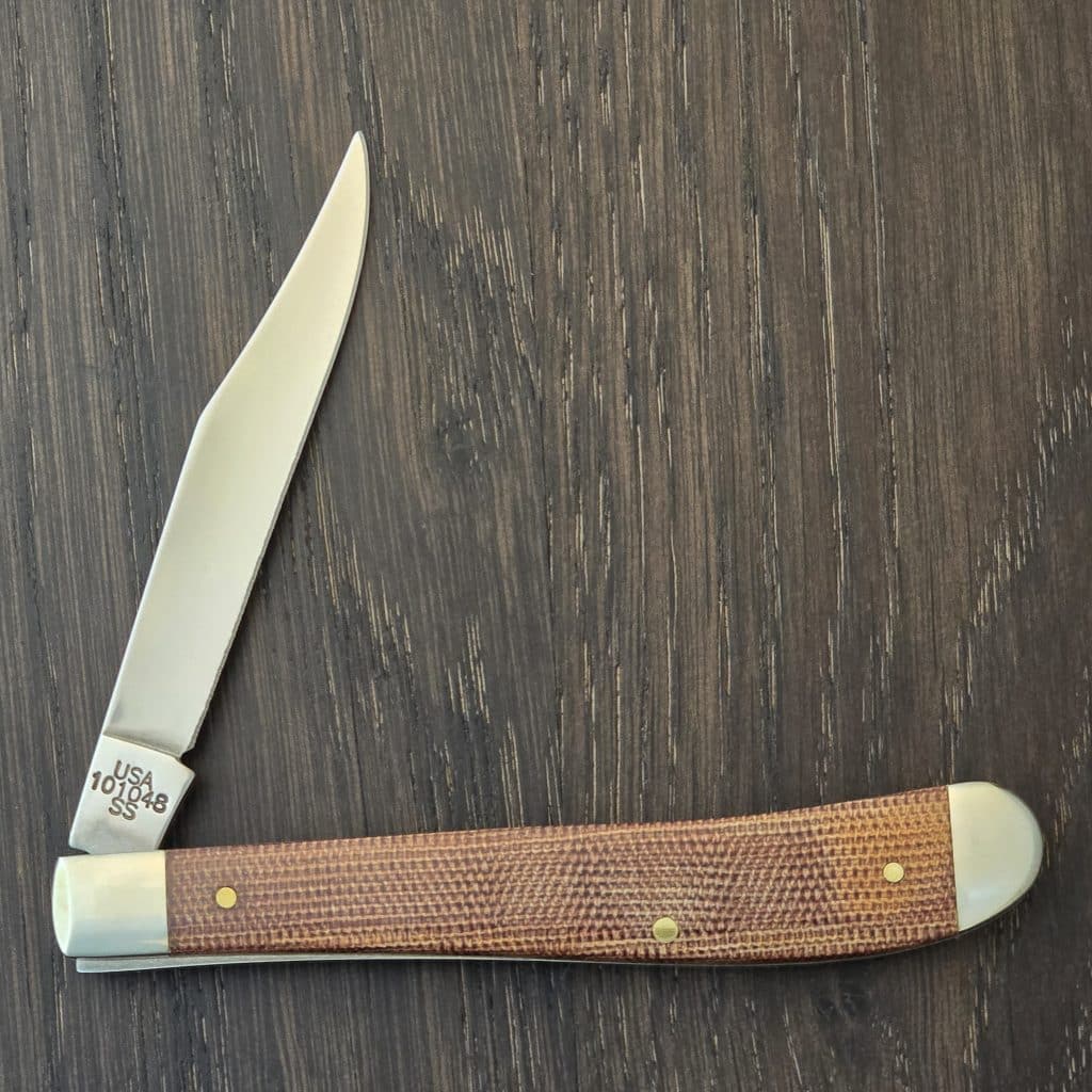 Case XX USA No. 23691 Natural Canvas Micarta Smooth Slimline Trapper 101048 SS – gallery image 4