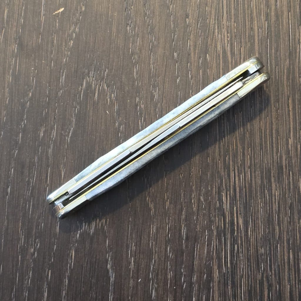 Case XX USA No 58418 Pocket Worn Gray Bone Crandall Jig Muskrat 79254 SS knife for sale
