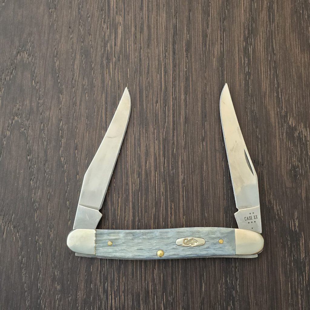 Case XX USA No 58418 Pocket Worn Gray Bone Crandall Jig Muskrat 79254 SS knife for sale