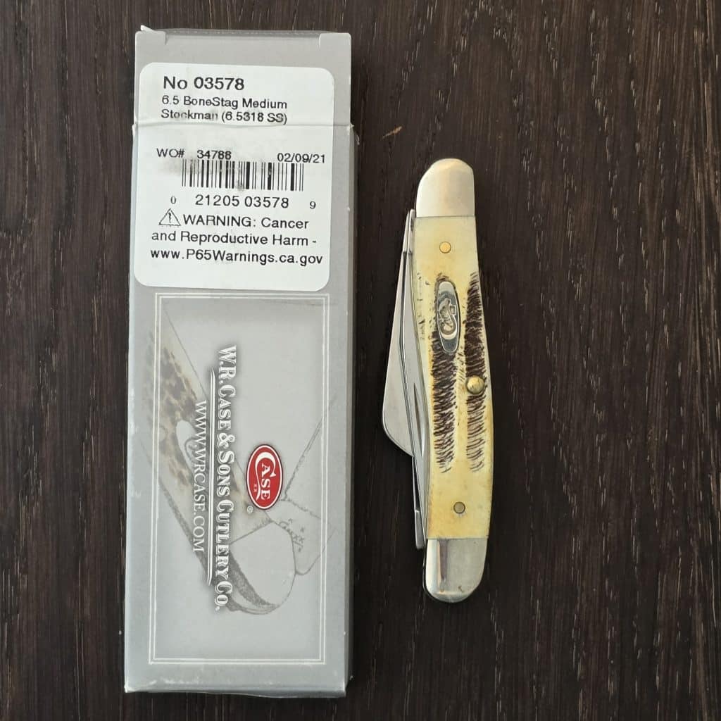 Case XX USA No 03578 6.5 Bone Stag Medium Stockman 6.5318 SS – gallery image 2