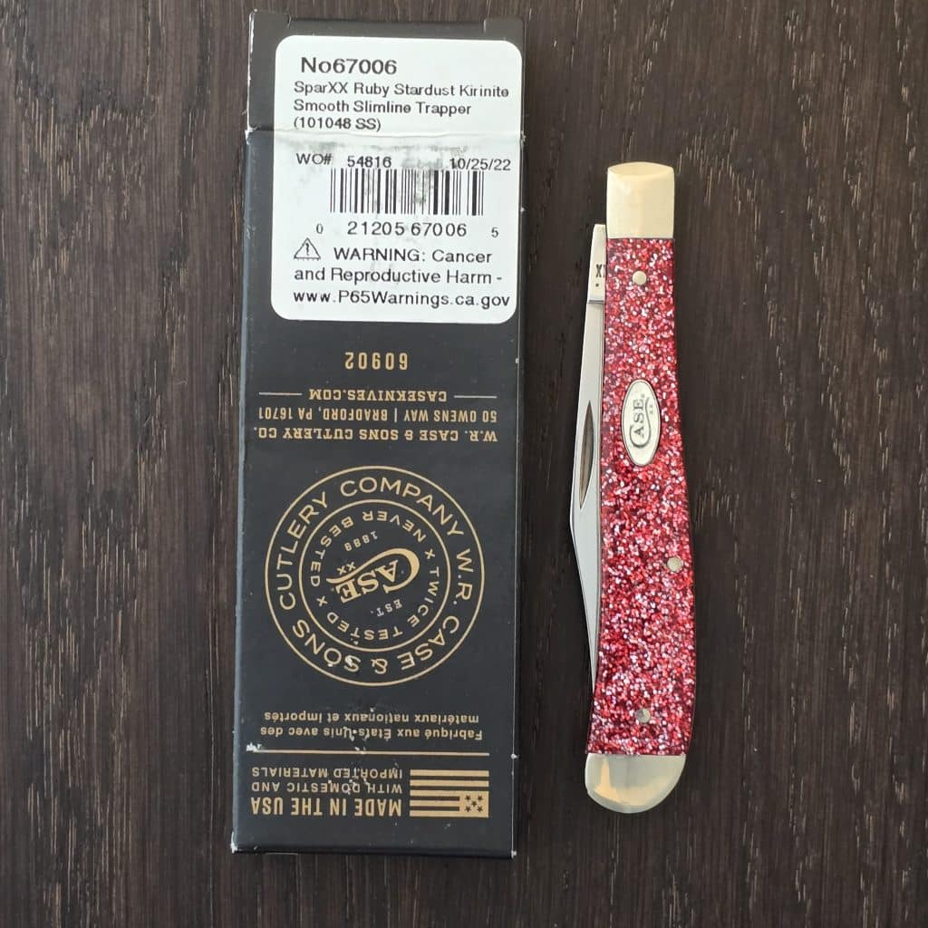 Case XX USA No. 67006 SparXX Ruby Stardust Kirinite Slimline Trapper 101048 SS – gallery image 2
