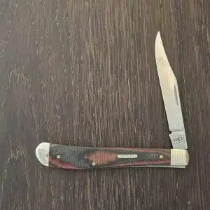 Case XX USA No. 27857Black Red Smooth Slimline Trapper 101048 SS knife for sale