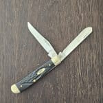 Case XX USA No. 18237 Black Synthetic Rough Jig Mini Trapper 6207 SS knife for sale
