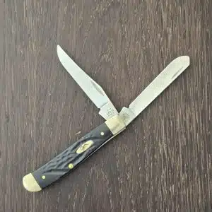Case XX USA No. 18237 Black Synthetic Rough Jig Mini Trapper 6207 SS knife for sale