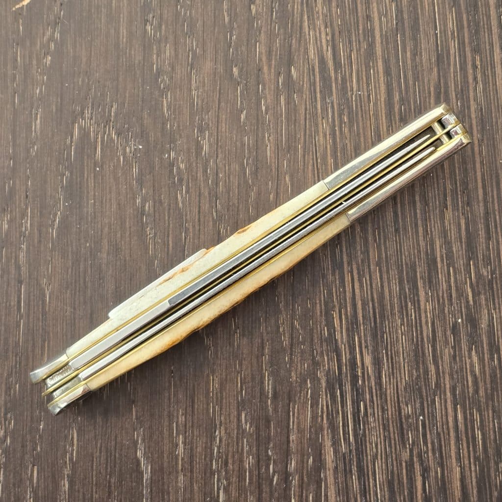 Case XX USA No. 10726 Amber Bone Peach Seed Jig Fishing Knife Medium Texas Toothpick 620094F SS – gallery image 4