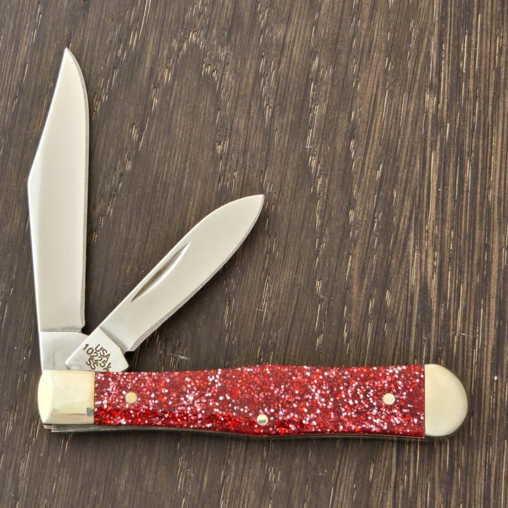 Case XX USA No. 67002 SparXX Ruby Stardust Kirinite Smooth Small Swell Center Jack 10225 1/2 SS knife for sale