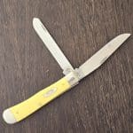 Case XX USA No. 80161 Yellow Smooth Synthetic Trapper 3254 SS knife for sale