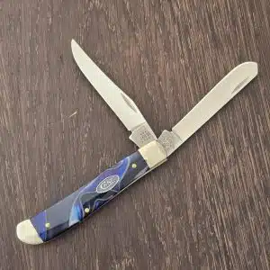 Case XX USA No. 70563 Ocean Blue Kirinite Smooth Mini Trapper 10207 SS knife for sale