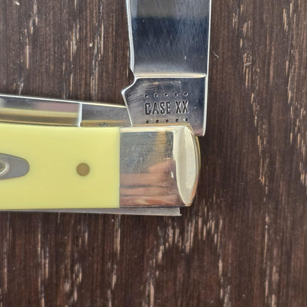 Case XX USA No. 80161 Yellow Smooth Synthetic Trapper 3254 SS (no box) knife for sale
