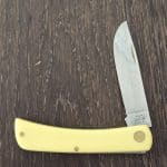 Case XX USA No. 80032 Yellow Synthetic Smooth Sod Buster JR 3137 SS knife for sale