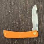 Case XX USA No. 80502 Orange Synthetic Smooth Sod Buster JR 4137 SS knife for sale