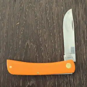 Case XX USA No. 80502 Orange Synthetic Smooth Sod Buster JR 4137 SS knife for sale