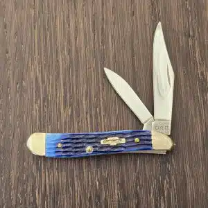 Case XX USA No. 02802 Blue Bone Rogers Corn Cob Jig Peanut 6220 SS knife for sale