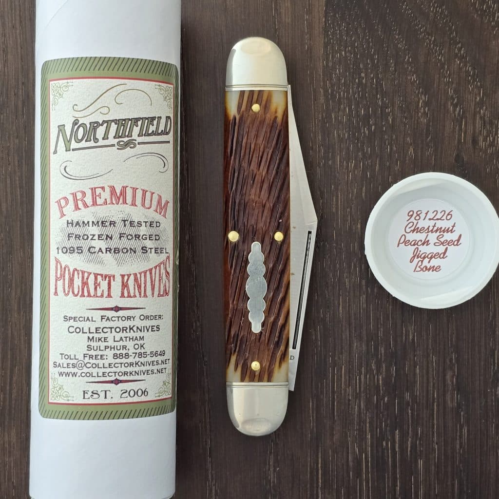 Great Eastern Cutlery #981226 Chestnut Peach Seed Bone SFO for Collector Knives knife for sale