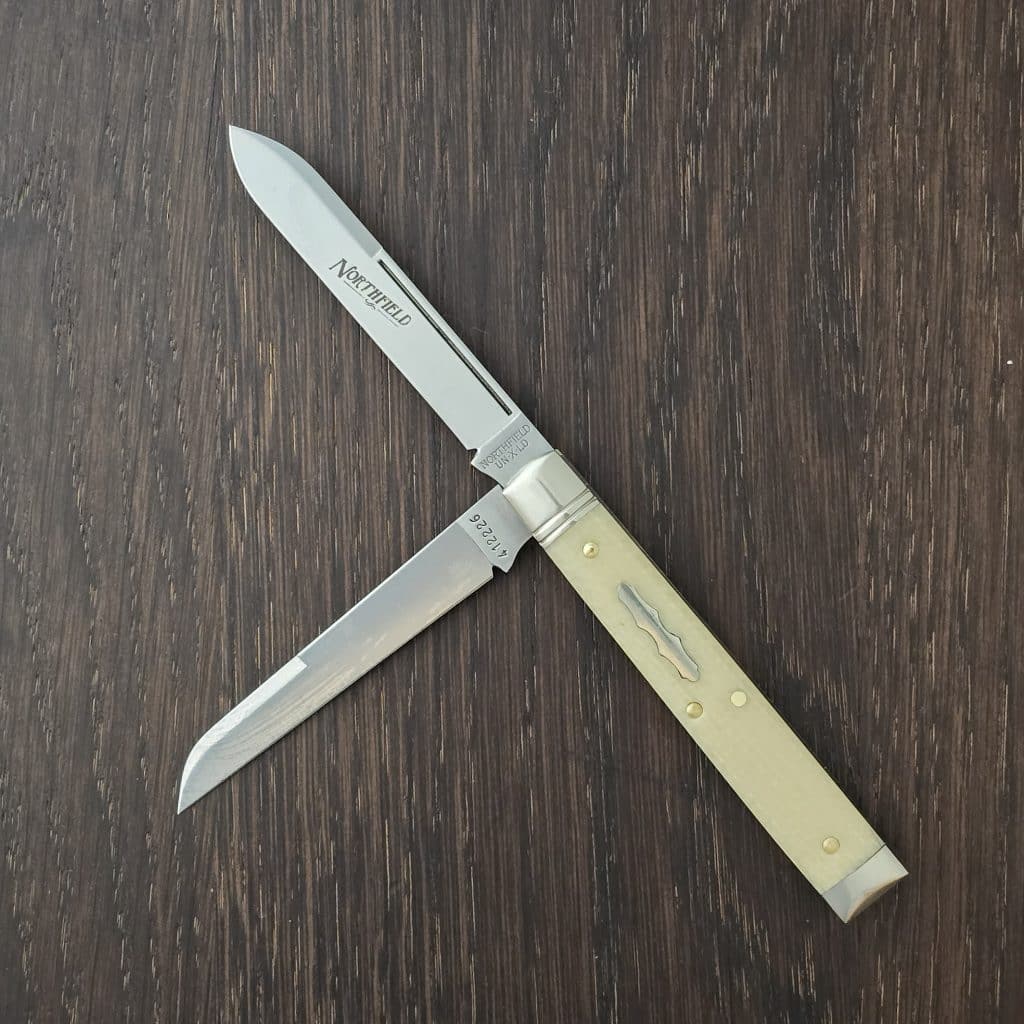 Great Eastern Cutlery #412226 Bone Burlap Micarta "Physician Knife" PROTOTYPE knife for sale