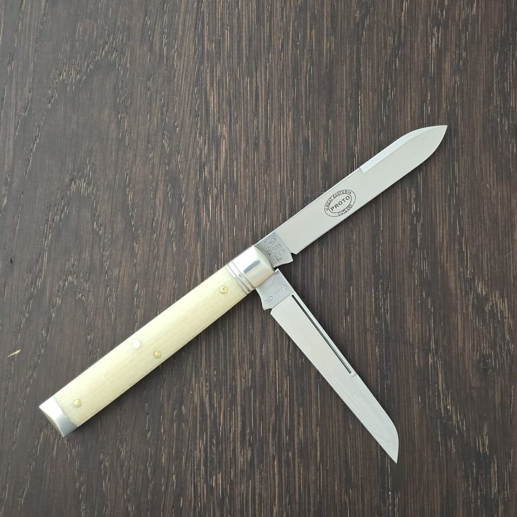Great Eastern Cutlery #412226 Bone Burlap Micarta "Physician Knife" PROTOTYPE knife for sale