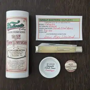 Great Eastern Cutlery #412226 Smooth Oiled Bone" The New Town Physician" PROTOTYPE knife for sale