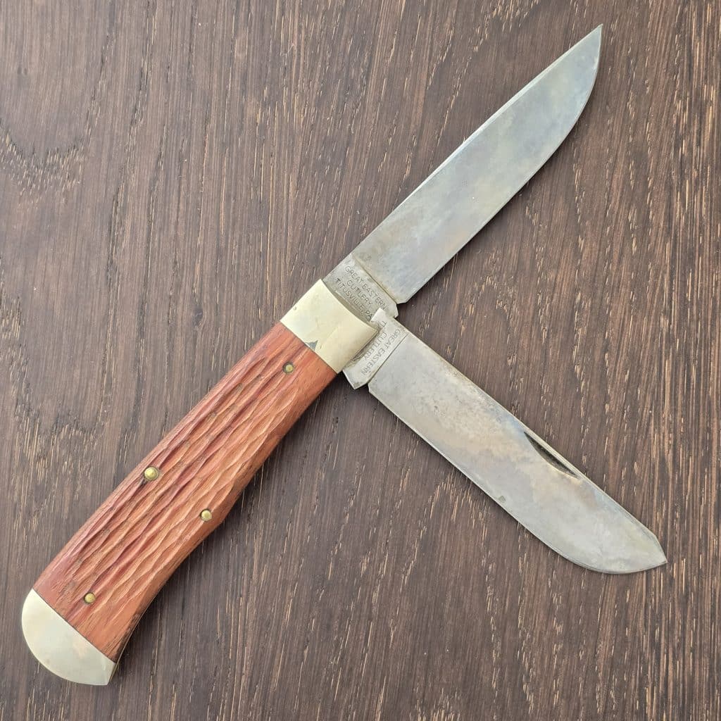 Great Eastern Cutlery #235210 Beaver Tail Brazilian Cherry Wood Trapper (Used) – gallery image 2