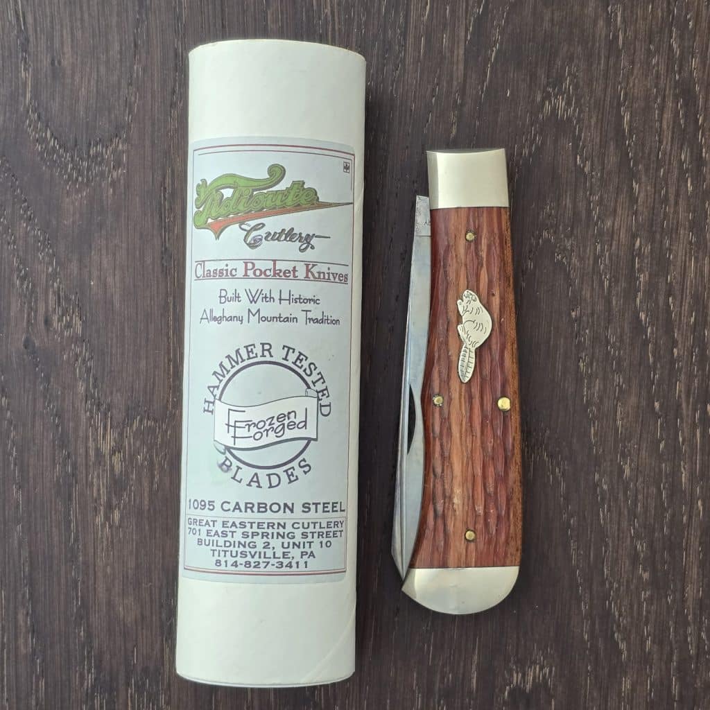 Great Eastern Cutlery #235210 Beaver Tail Brazilian Cherry Wood Trapper (Used) – gallery image 4