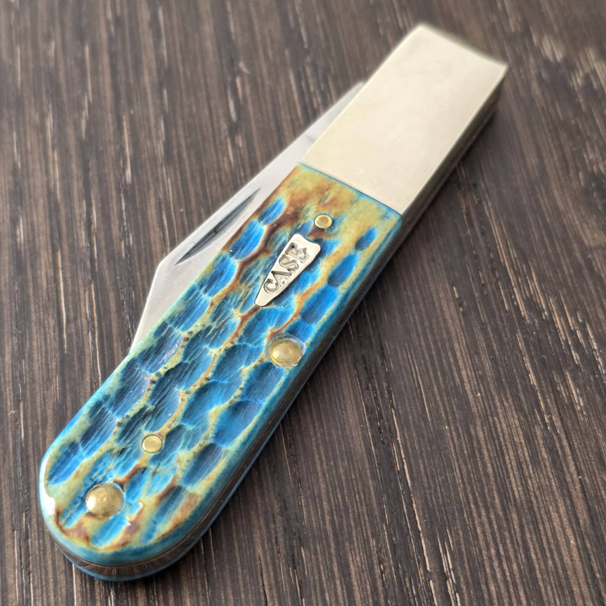 Case XX USA No. 25214 Burnt Sea Dragon Bone Corn Cob Jigged Barlow