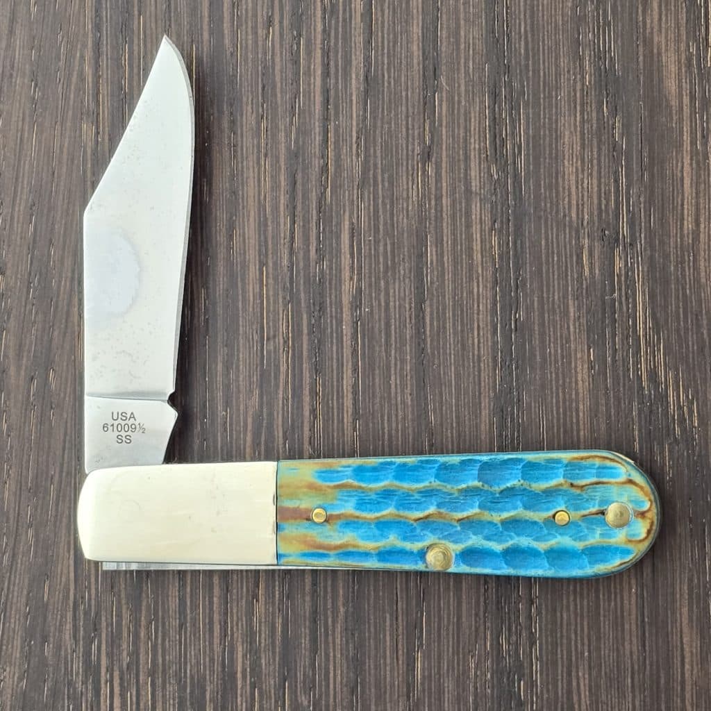 Case XX USA No. 25214 Burnt Sea Dragon Bone Corn Cob Jigged Barlow 61009 1/2 SS – gallery image 3