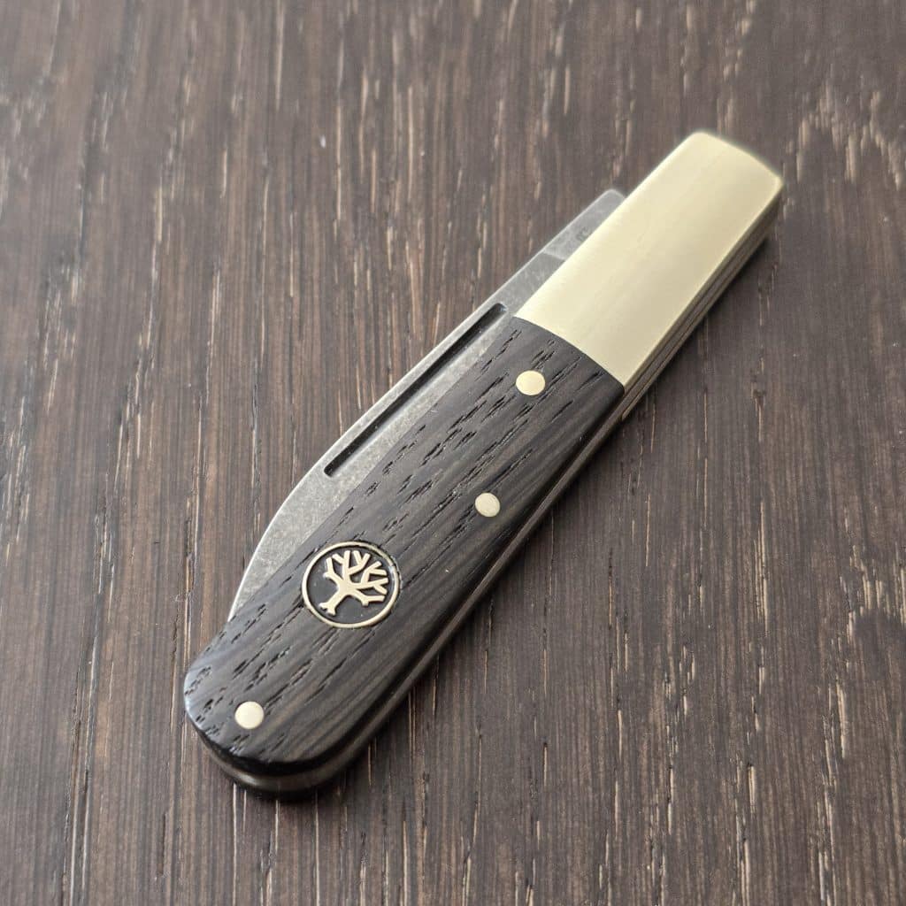 Boker Solingen Barlow Dark Bog Oak 100503 / C75 Carbon Steel and Nickle Silver Bolsters – gallery image 3