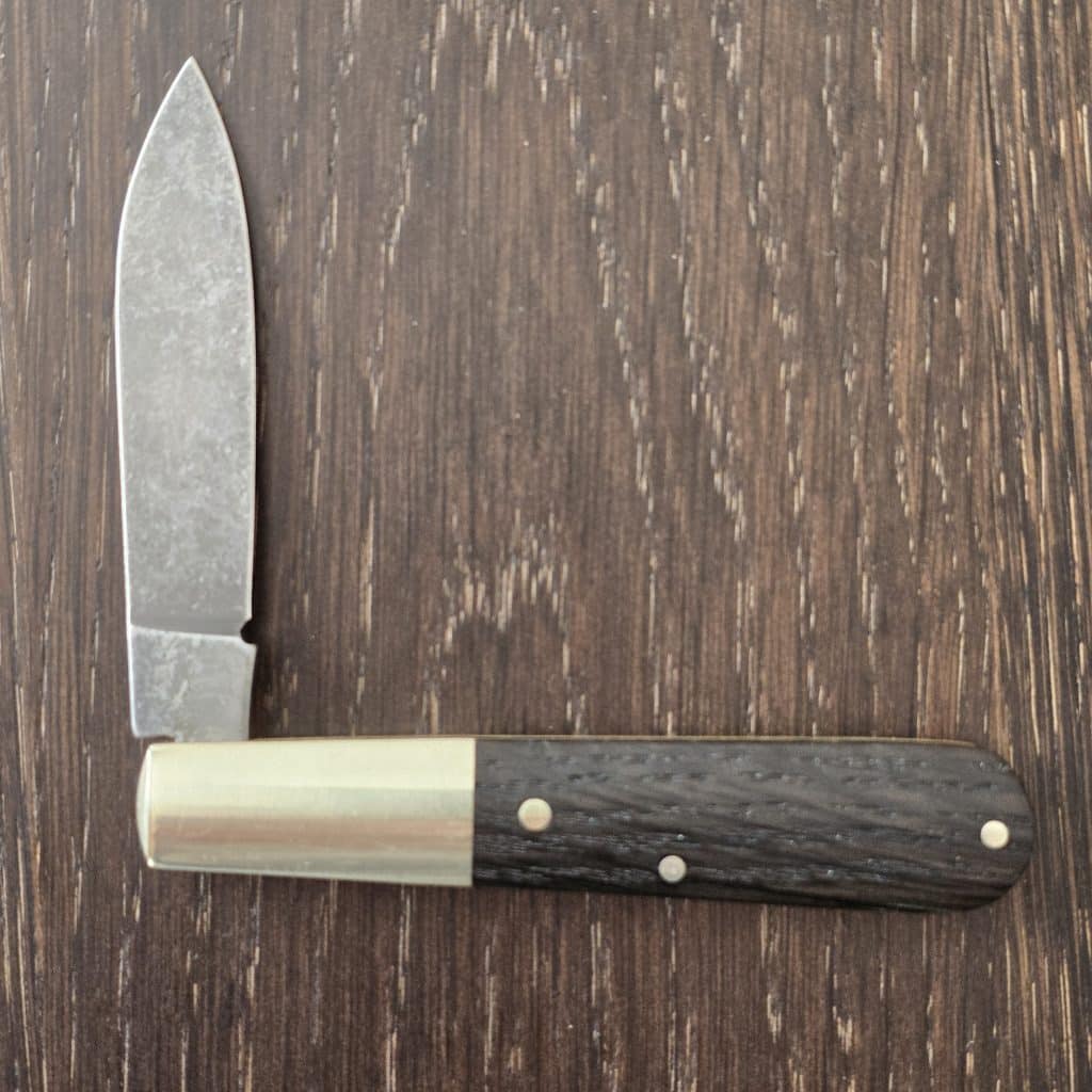 Boker Solingen Barlow Dark Bog Oak 100503 / C75 Carbon Steel and Nickle Silver Bolsters – gallery image 2