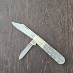 Case XX USA No. 58423 Pocket Worn Gray Bone Crandall Jigged Barlow 62009 1/2 SS (note age patina on blades)