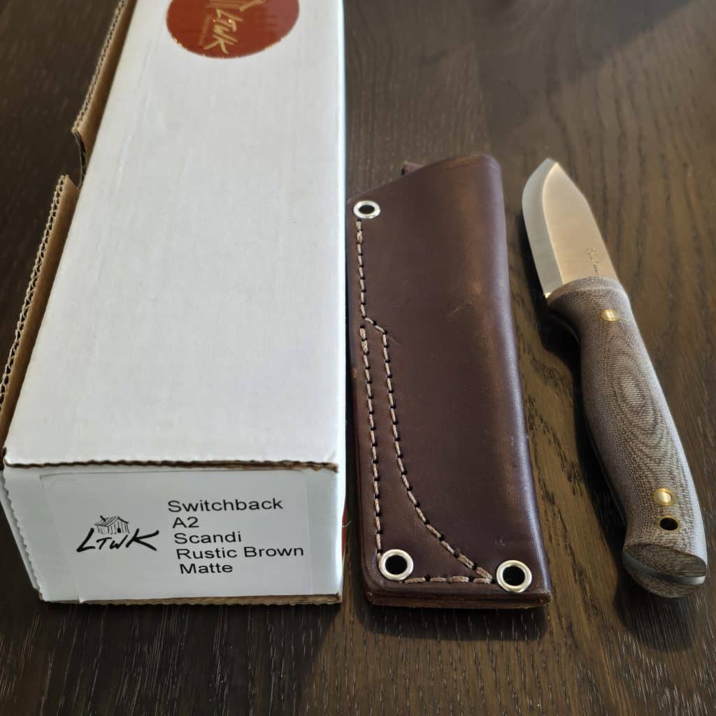 LTWK USA Scandi Switchback in A2 and Rustic Brown Matte Micarta – gallery image 4