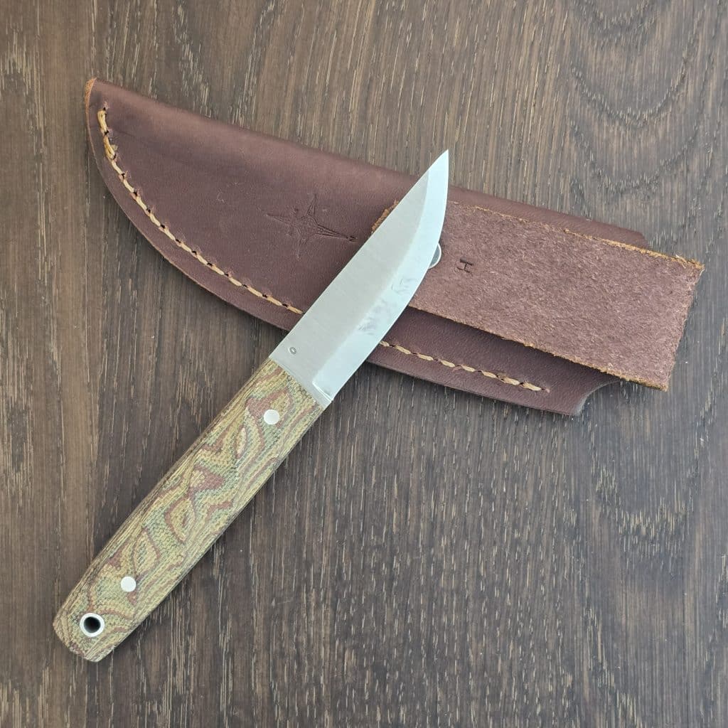 LTWK USA Pronghorn Scandi in CPM-3V and Python Twist Micarta – gallery image 3