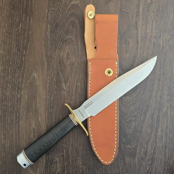 BlackJack Knives USA Model 1-7 in Black Micarta and Carbon Steel – gallery image 1