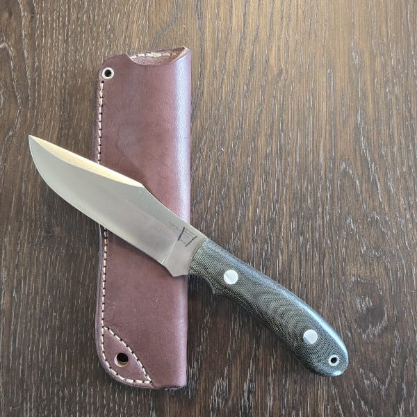 Hyken Knives Harpoon First Run in Black Canvas Micarta and CPM154 made in Escanaba MI, USA – gallery image 1