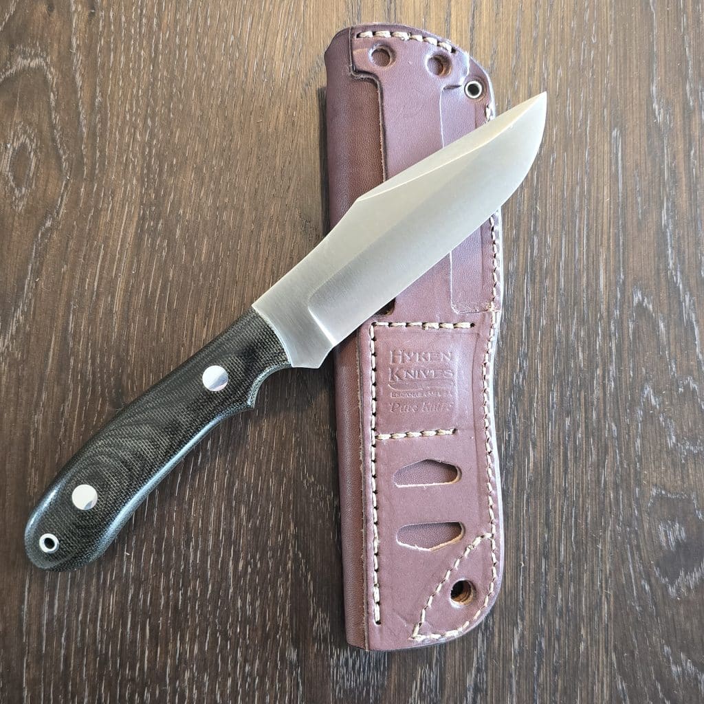 Hyken Knives Harpoon First Run in Black Canvas Micarta and CPM154 made in Escanaba MI, USA – gallery image 3