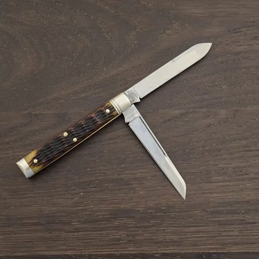 Great Eastern Cutlery #412226 Antique Yellow Jigged Bone knife for sale