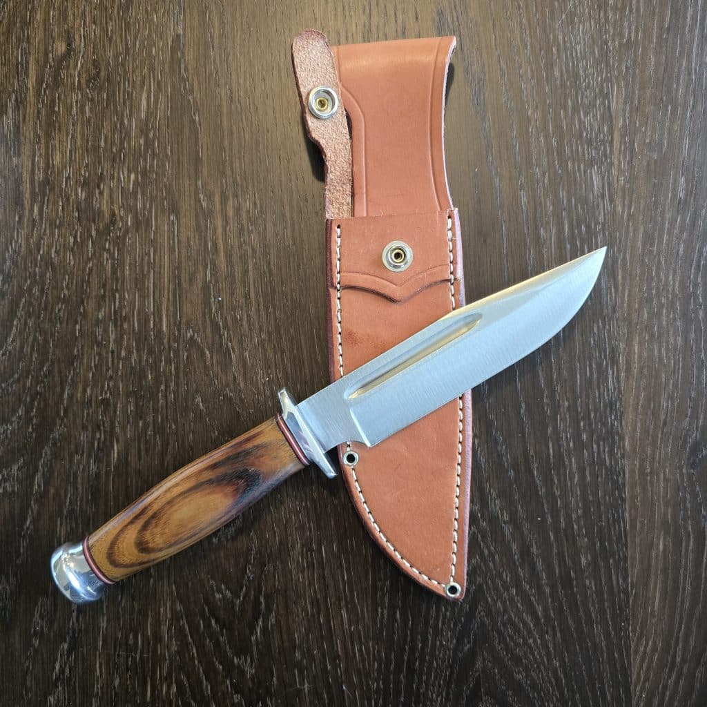 Bark River Knives Teddy in Osage Orange and A2 knife for sale