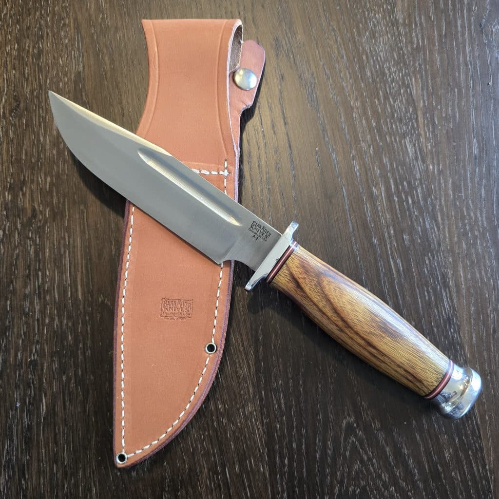 Bark River Knives Teddy in Osage Orange and A2 knife for sale