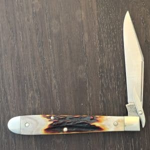 Tuna Valley Cutlery Mountain Cougar Genuine Amber Stag w/154CM (1 of 30) knife for sale