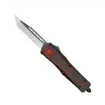 CobraTec Medium FS-3 Fractured Cerakote in Black/ Red Tanto Serrated MFRTBLKREDTS
