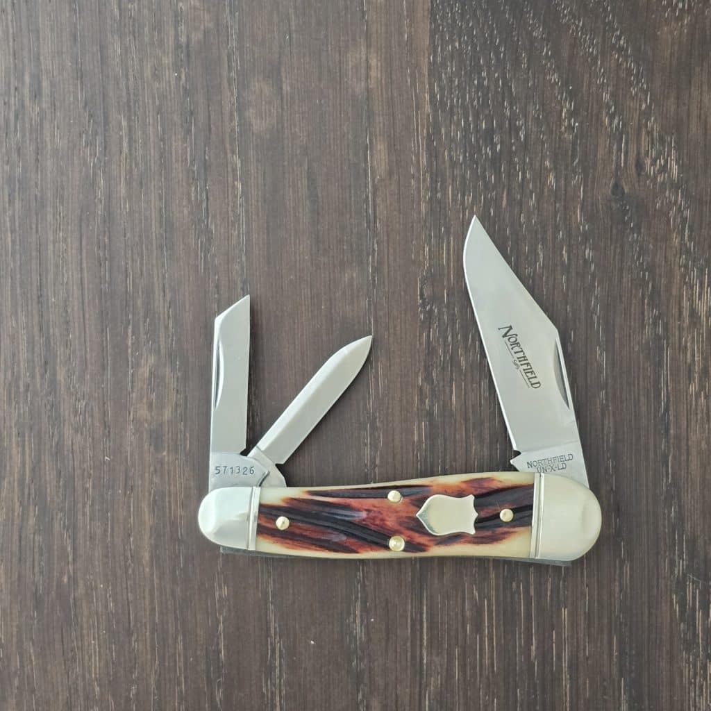Great Eastern Cutlery #571326 Oxblood Stagcut Natural Bone knife for sale