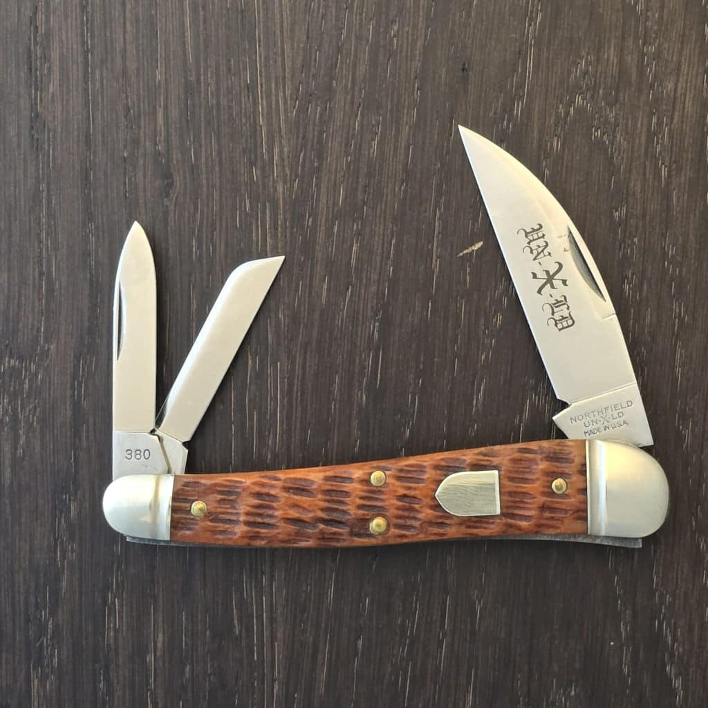 Great Eastern Cutlery #380321 Burnt Orange Jigged Bone knife for sale