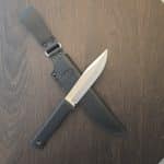 Fallkniven AB in Checkered S1 laminated VG7 stainless steel with Leather Sheath