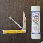Great Eastern Cutlery #631226 SS Fish School Jigged Yellow Micarta knife for sale