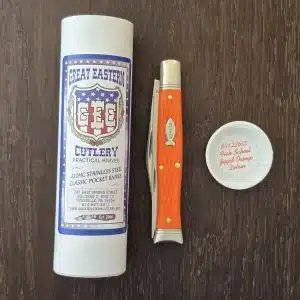 Great Eastern Cutlery #631226 SS Fish School Jigged Orange Delrin knife for sale