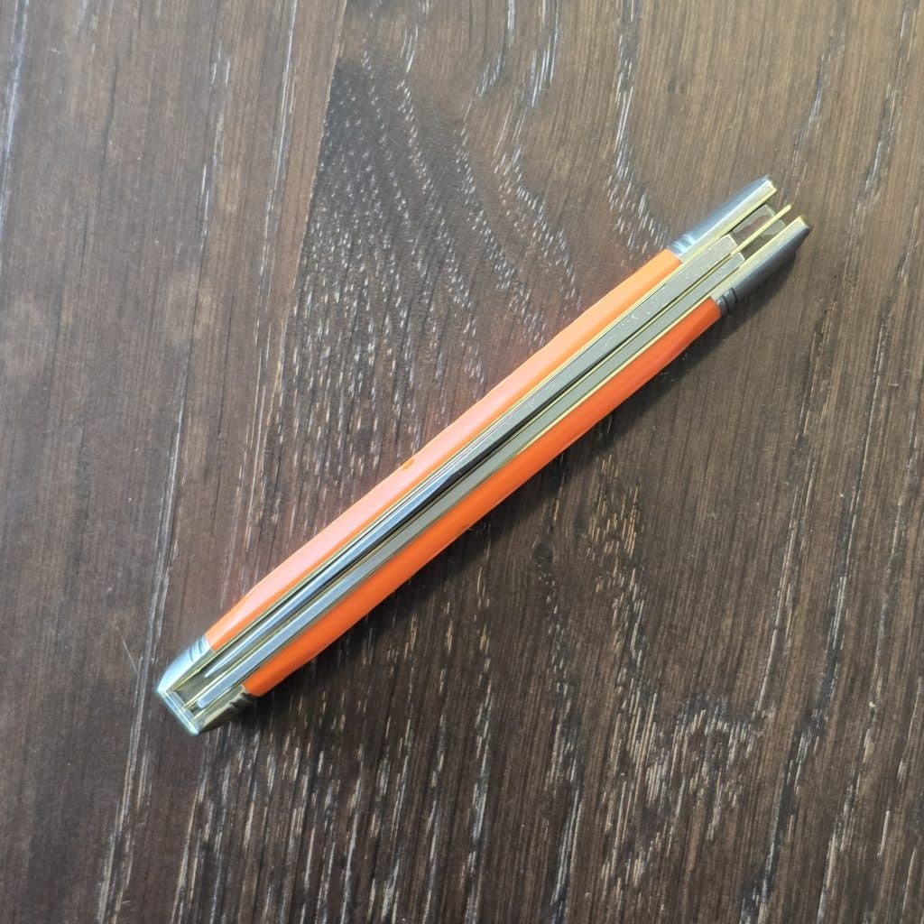 Great Eastern Cutlery #631226 SS Fish School Jigged Orange Delrin – gallery image 4