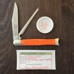 Great Eastern Cutlery #631226 SS Fish School Jigged Orange Delrin PROTOTYPE