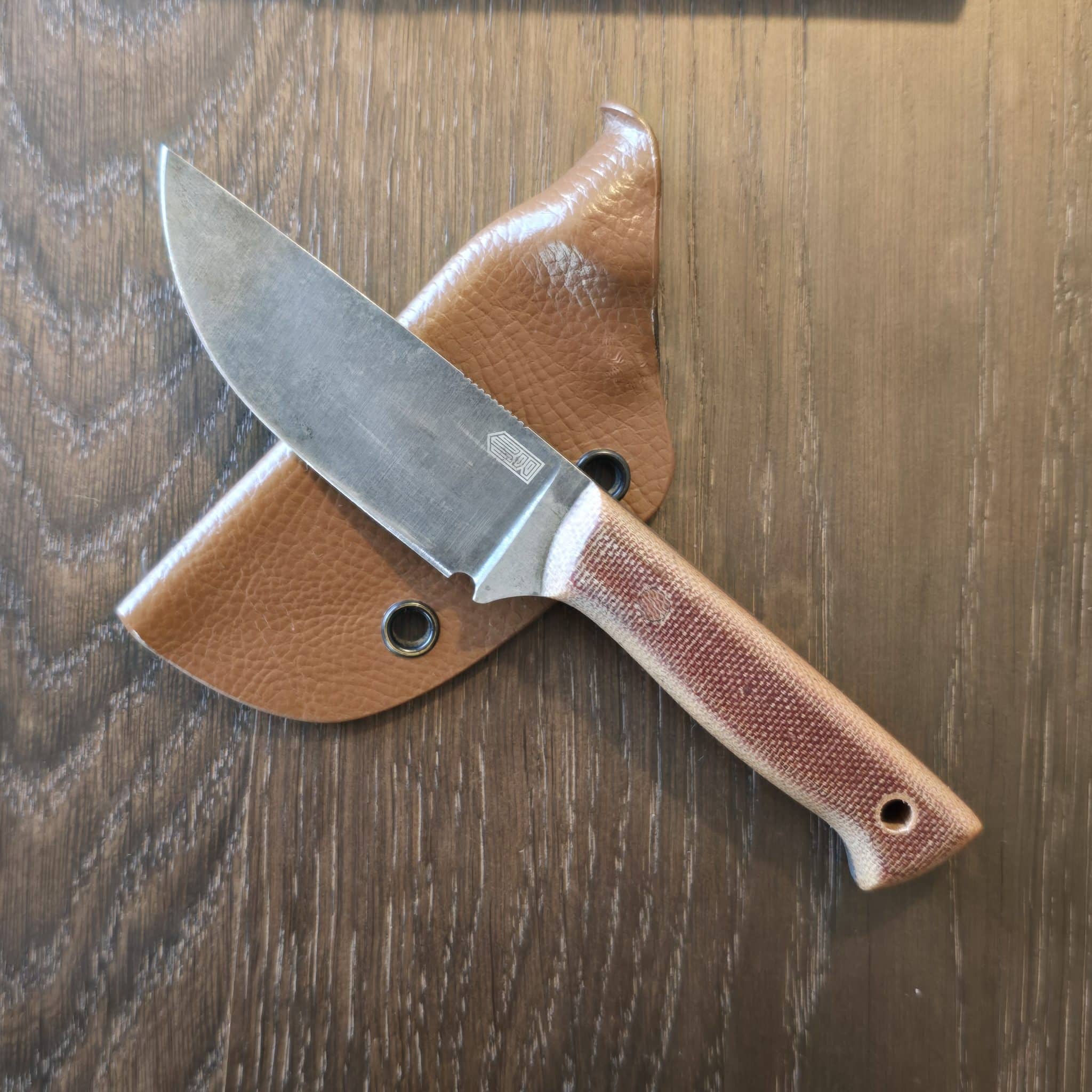 BALDMAN☯️ Bald Man Knife + Tool B.A.S.K. Compact in 1095 and Vintage Micarta