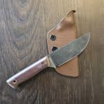 Bald Man Knife + Tool B.A.S.K. Compact in 1095 and Vintage Micarta with Kydex Sheath