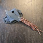 MKC Montana Knife Co. Stoned Goat 2.0 Orange and Black in PVD Coated 52100 Carbon Steel