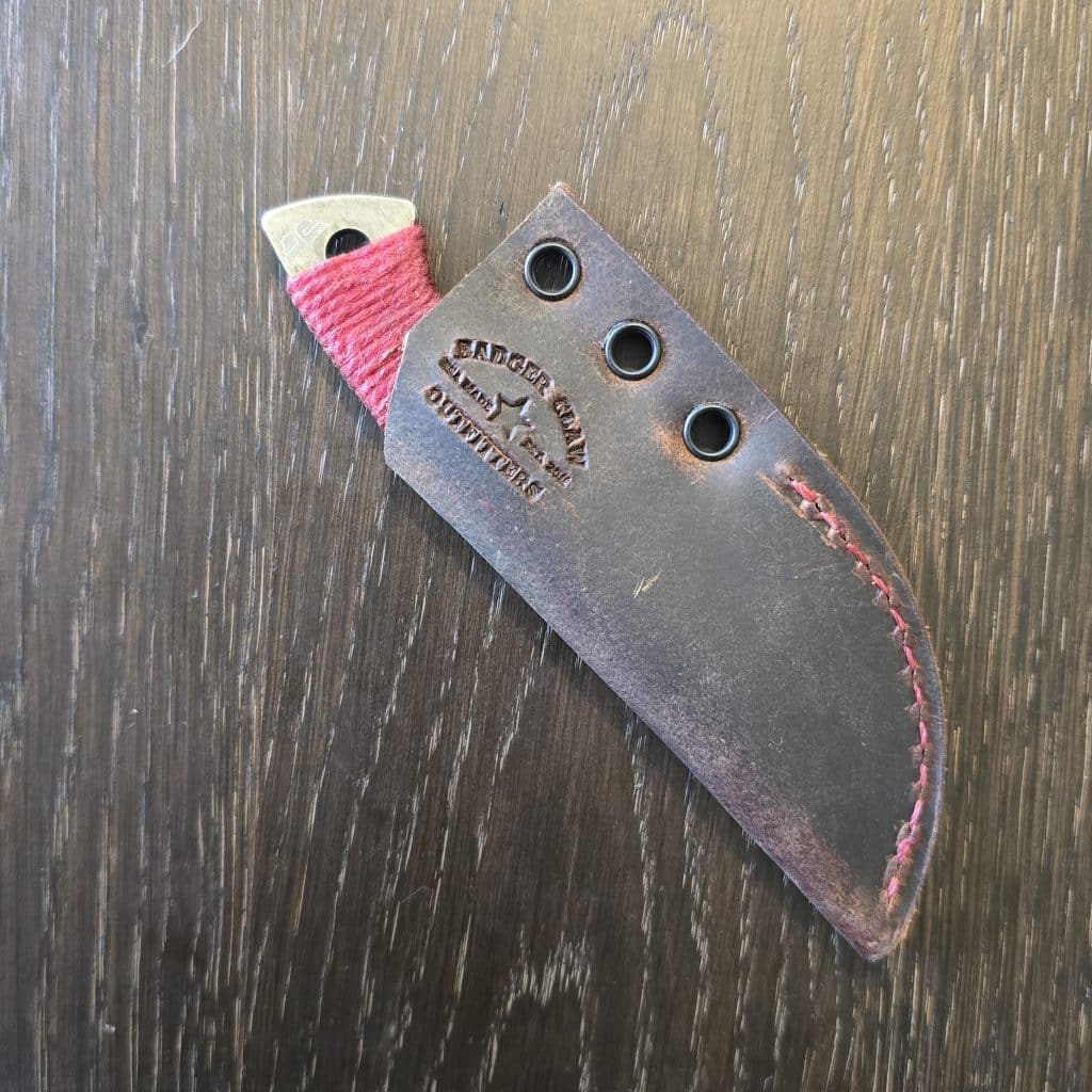 TKELL/ Knives By Nuge Christmas Collab (patina from leather sheath) - Image 4