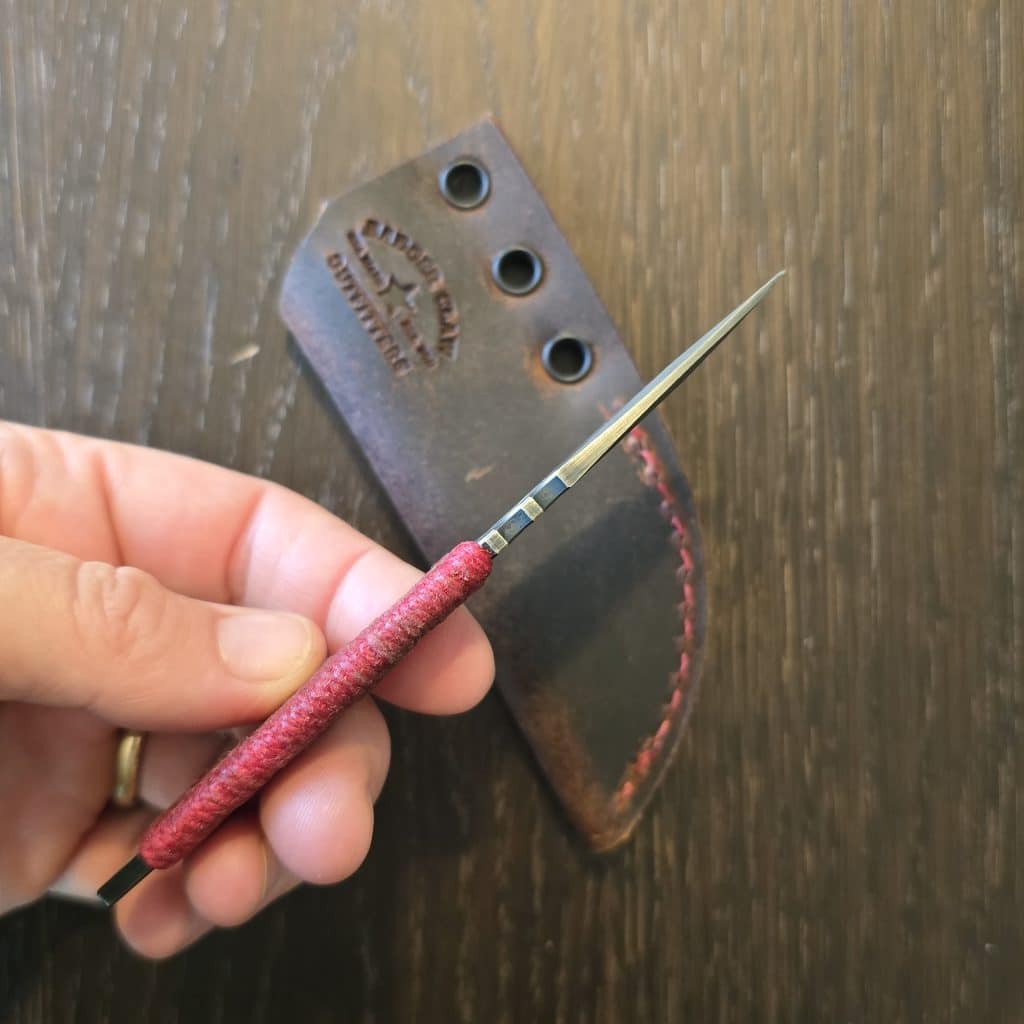 TKELL/ Knives By Nuge Christmas Collab (patina from leather sheath) - Image 3